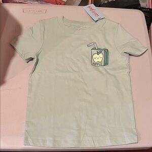 Cat & Jack Mint Green Apple Juice Graphic Tee size 3T new